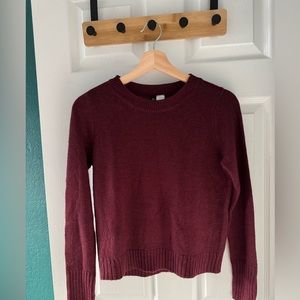 HM Divides knit sweater - size XS maroon